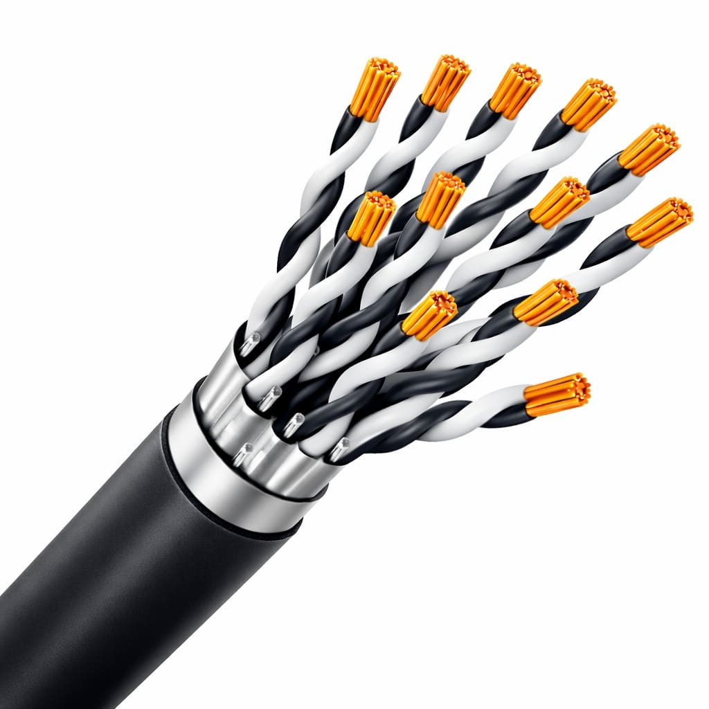 SPECIALE KABEL RE-2Y(St)Y-PiMF afscherming paar/globaal PE/PVC Cca s3d2a3 zwart 12P0