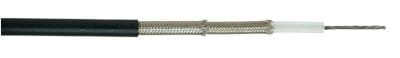 DIVERSE KABELS Coax 50 Ohm MIL-C-17F PVC zwart meerdradig verzilverd CU 2x afscherming 10