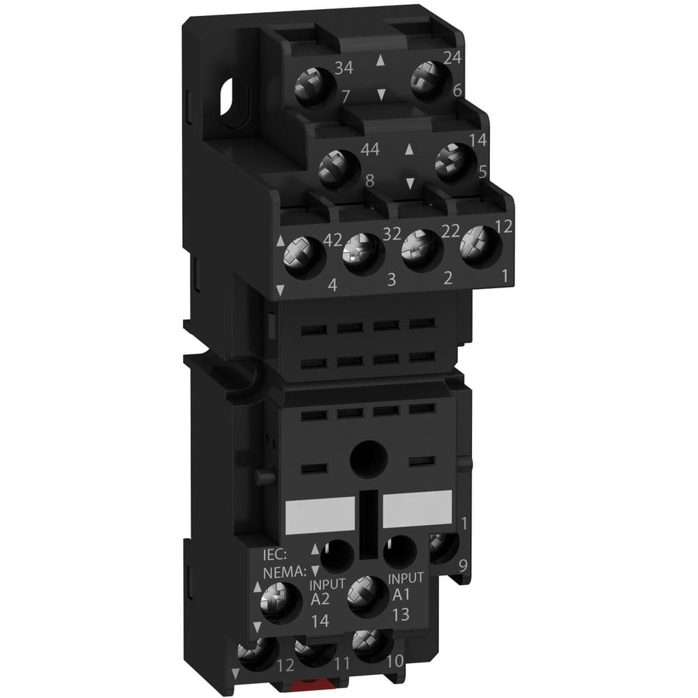 Schneider Automation aansluitvoet voor miniatuurrelais - Zelio RXZ - gemengde voeten - schroefklem RXZE2M114