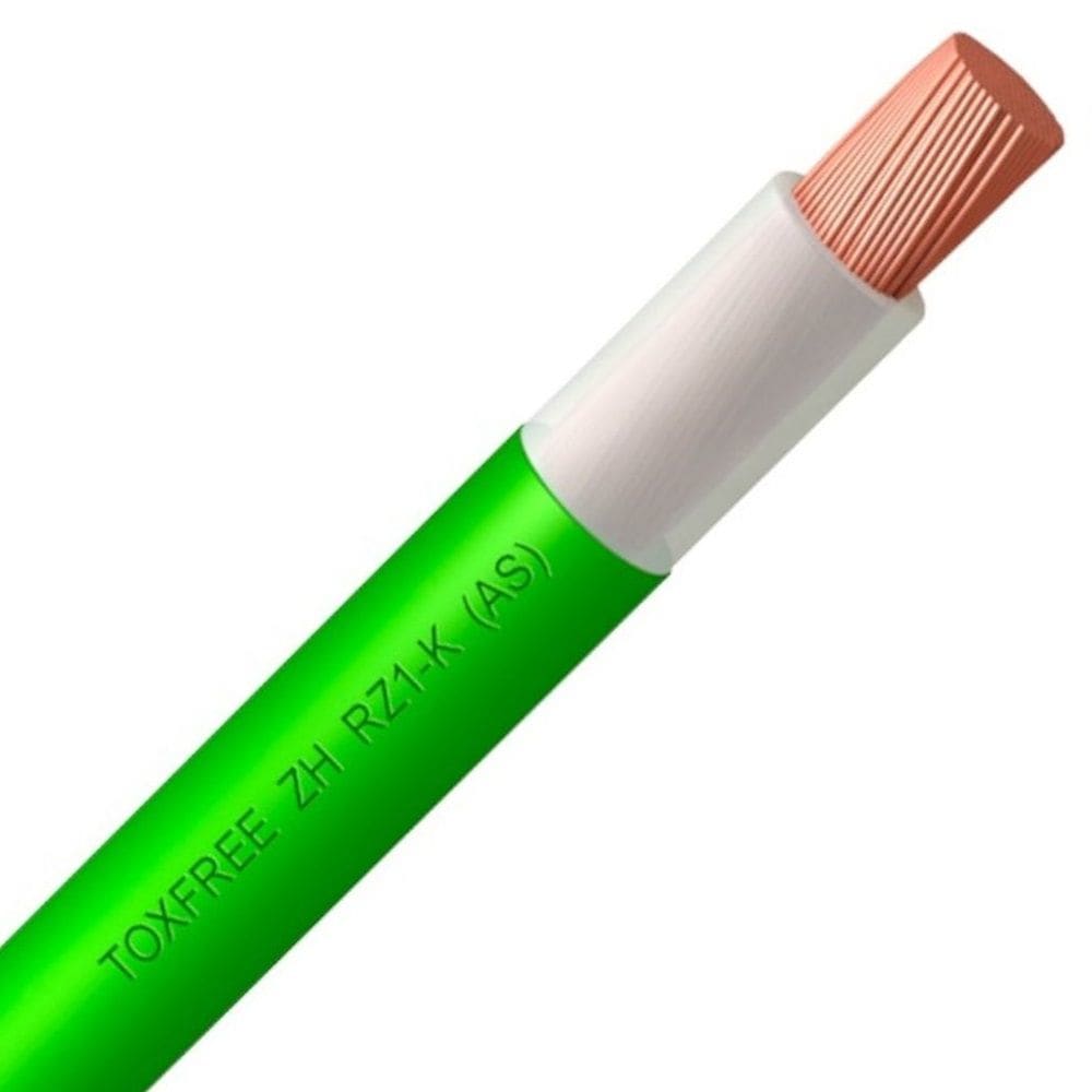 TOPCABLE TOXFREE RZ1-K flexibel voedingskabel LSOH 1kV B2ca s1ad1a1 groen 1X150mm AD8 RZ1-K1X150-B2CA B 1000