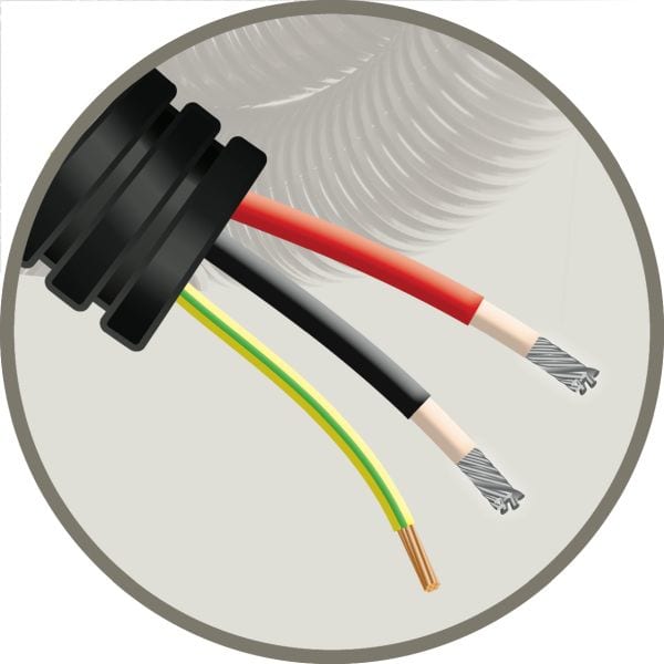 SOLFLEX Solflex voorbedrade buis 25mm Zwart UV bestendig + 2X Solar 6mm² + 1G6 SOSOLAR2X6RZ1G6XL
