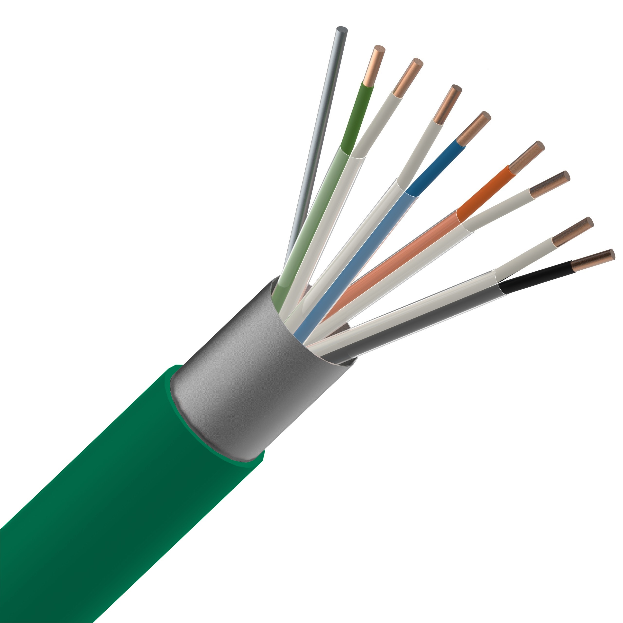SPECIALE KABEL TEL LS0H AFGESCH GROEN CCA S1D2A1 4P0