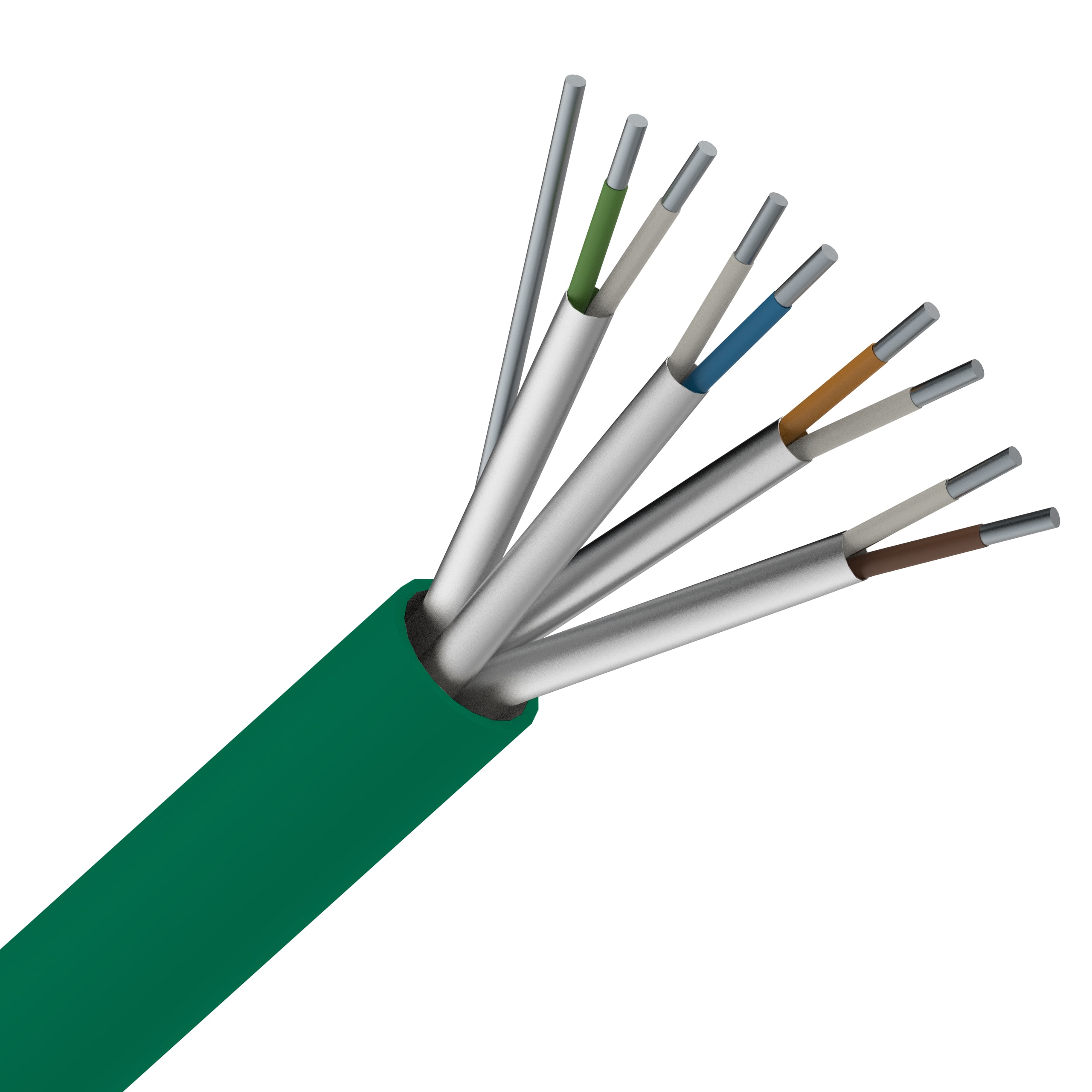 INSTALLATIEKABEL TEL AFGESCH GROEN CCA S1D2A1 4P0