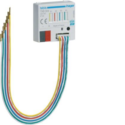 HAGER Ingangsmodule voor inbouw : 4 potentiaalvrije contacten TXB304
