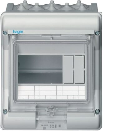 HAGER Waterdichte verdeelkast IP65 - 6 M. VE106M