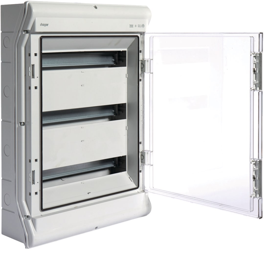 HAGER Waterdichte verdeelkast IP65 - 54 M. VE318M