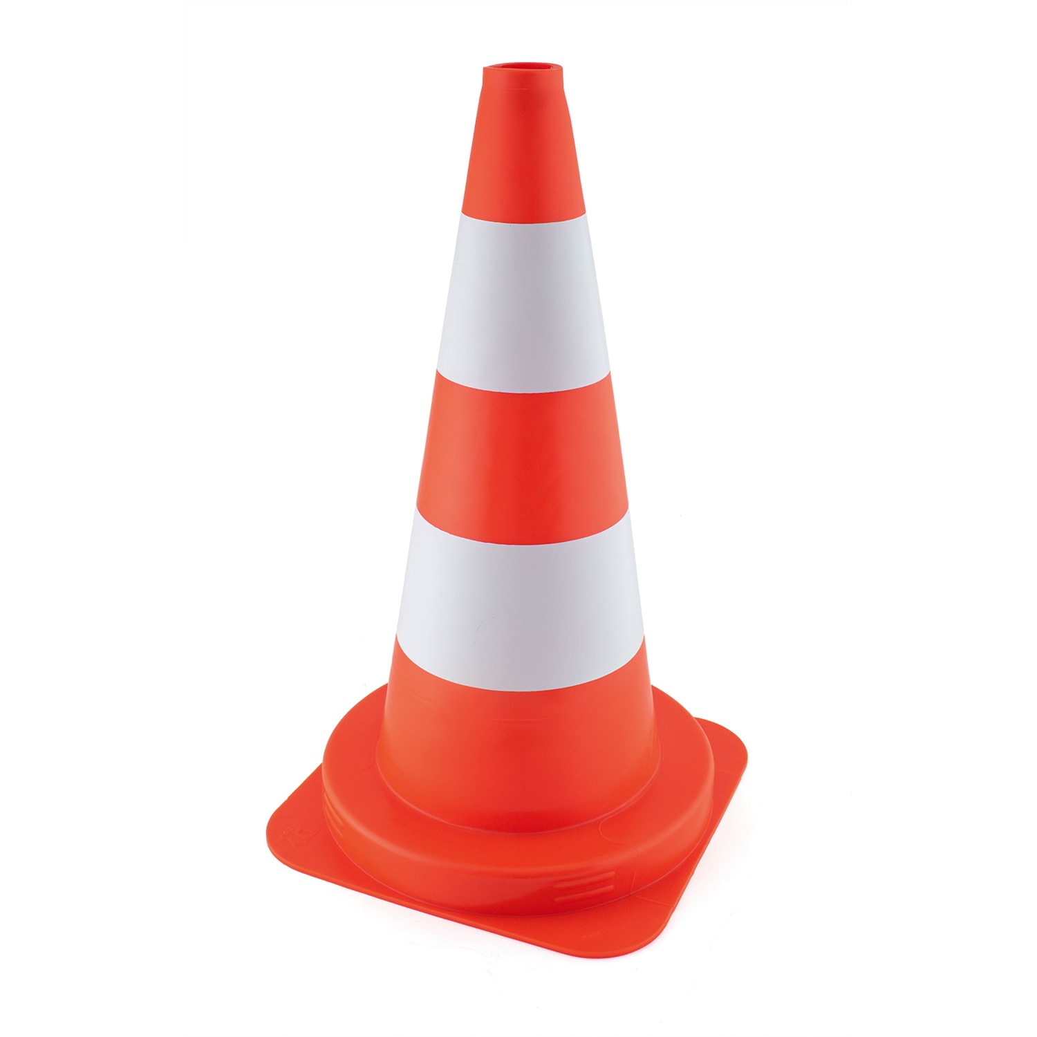 VINMER Oranje fluo kegel 50 cm met wit geverde strook VM 142114