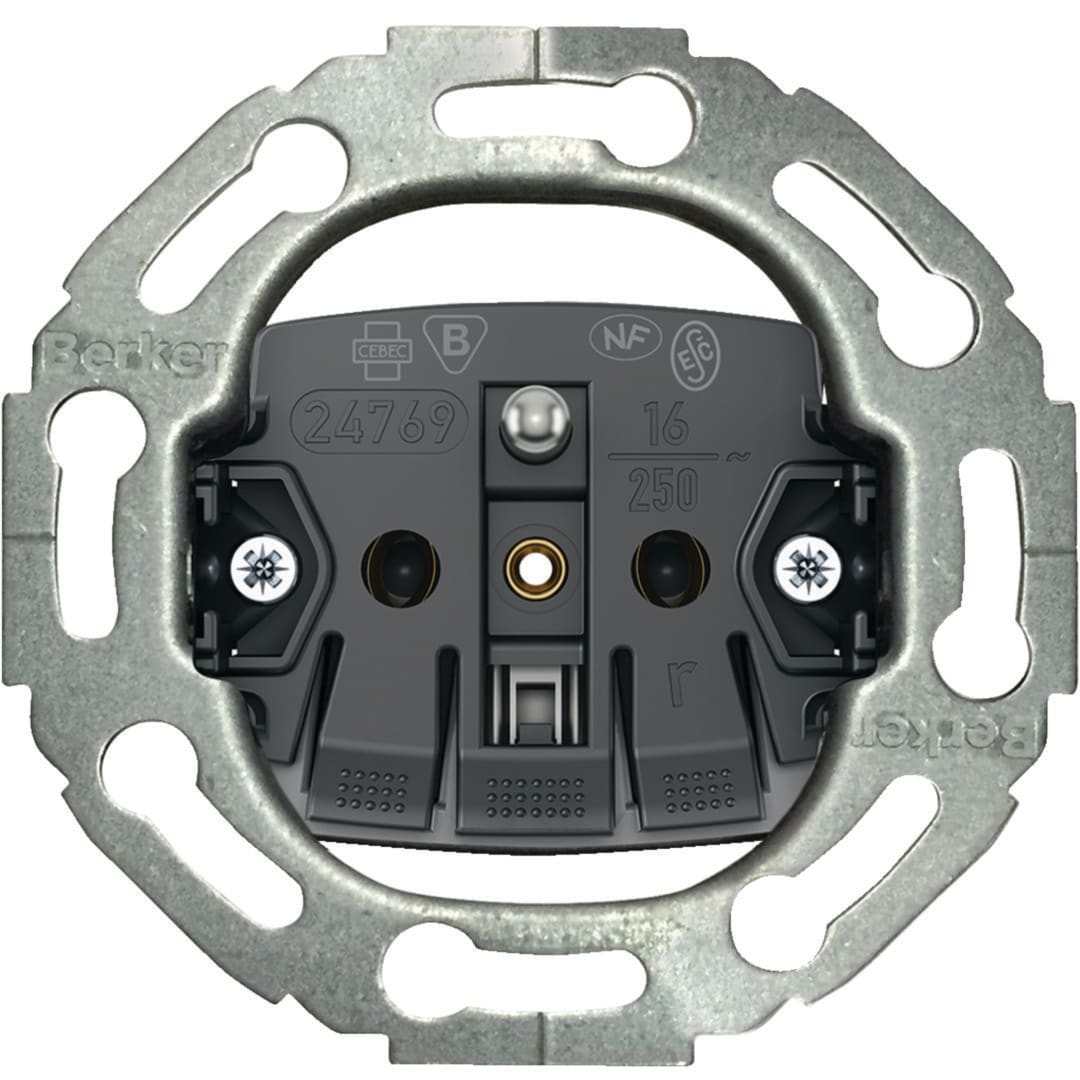 HAGER Ronde sokkel vr stopcontact met penaarde met steekklemmen WDS15001