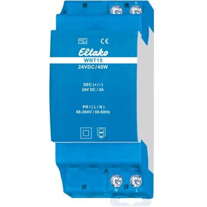 ELTAKO Modulaire voeding DIN-rail. 88..264V/24VDC 48W WNT15-24VDC/48W