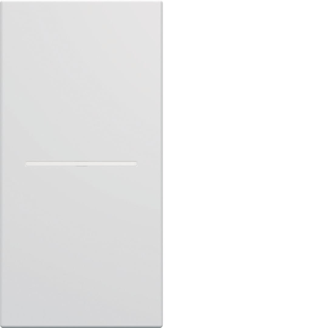 HAGER Centraalplaat schakelaar/drukknop met lampje gallery 1M polarwit WXD011B