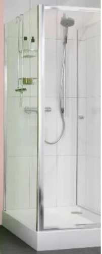 X0 Flex zijwand 865 - 890 x 1900 mm - zilver hoogglans - transparant veiligheidsglas X00505069321