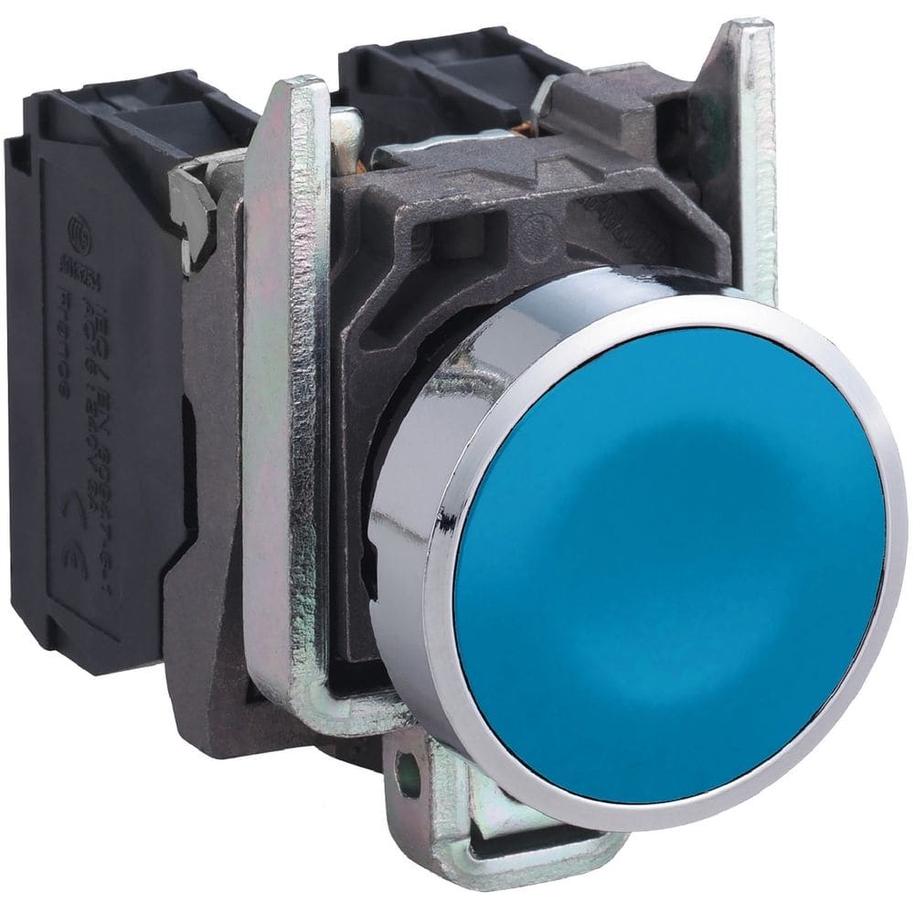 Schneider Automation Drukknop blauw Ø22 - impulscontact verzonken - 1NO XB4BA61