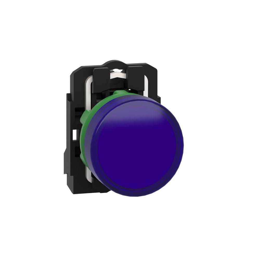 Schneider Automation controlelamp rond Ø 22 - IP 65 - blauw - ingebouwde LED- 24 V - klemmen XB5AVB6