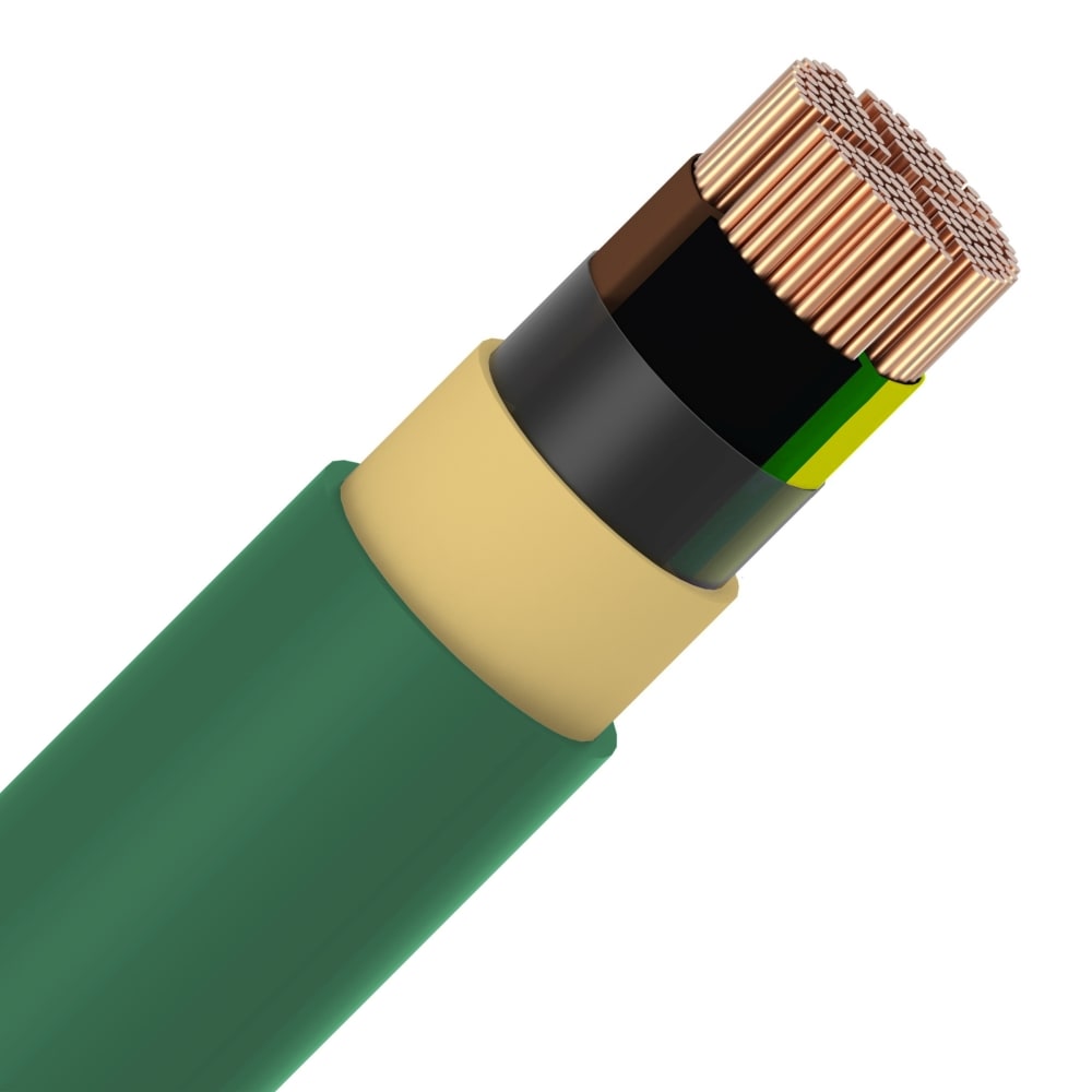 ENERGIEKABEL XGB installatiekabel XLPE/LS0H 1kV Cca s1d2a1 groen 4G240mm² XGB4G240-CCA B 1000