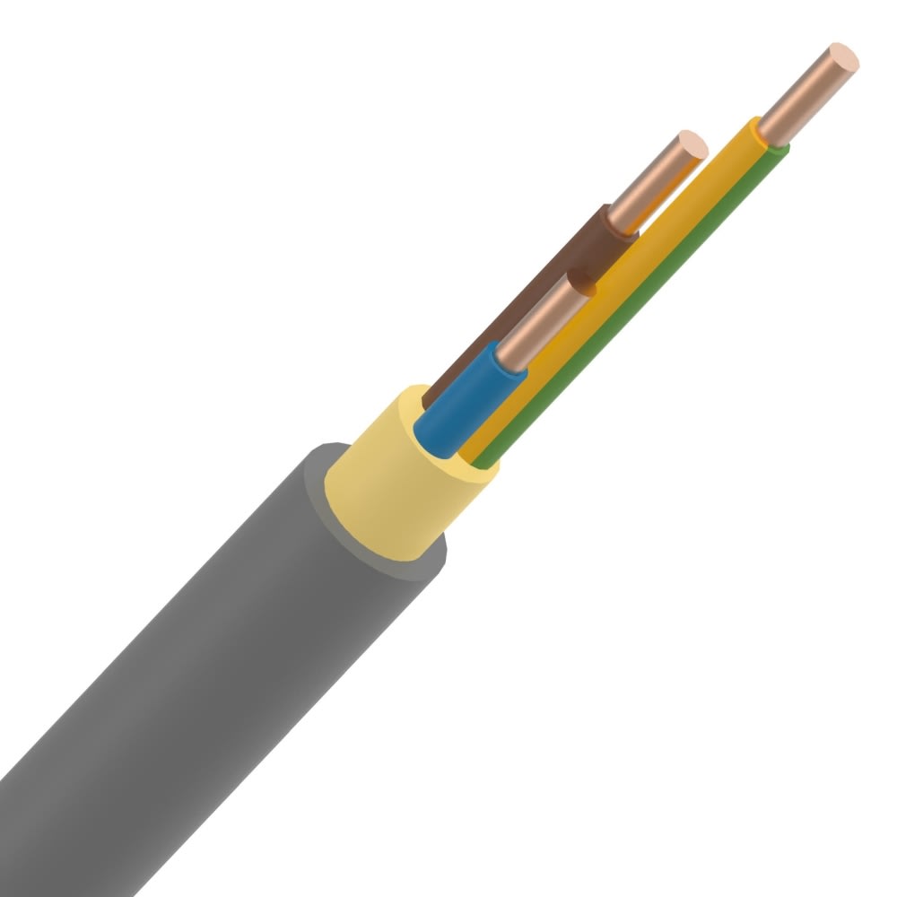NEXANS XVB installatiekabel XLPE/PVC 1kV NEXANS Cca s3d2a3 grijs 3G4MM² XVB3G4N-CCA B 500
