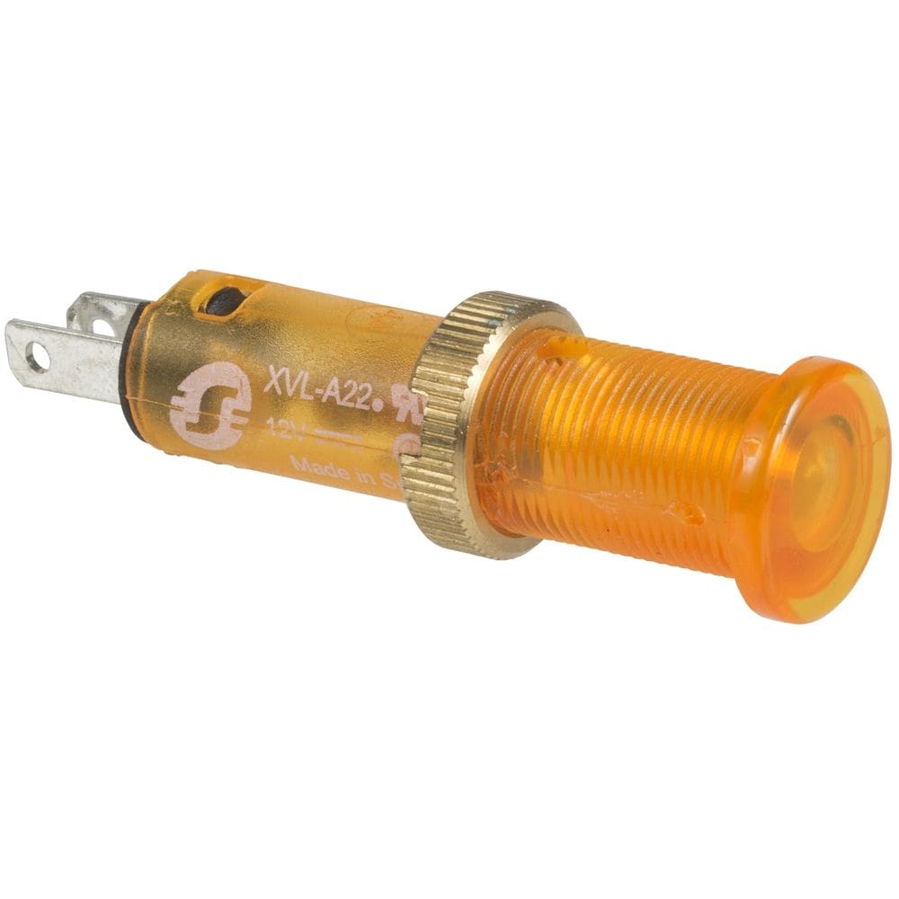 Schneider Automation Controlelamp rond Ø8 IP40 oranjegeel ingebouwde LED 24V kabelschoenen XVLA235