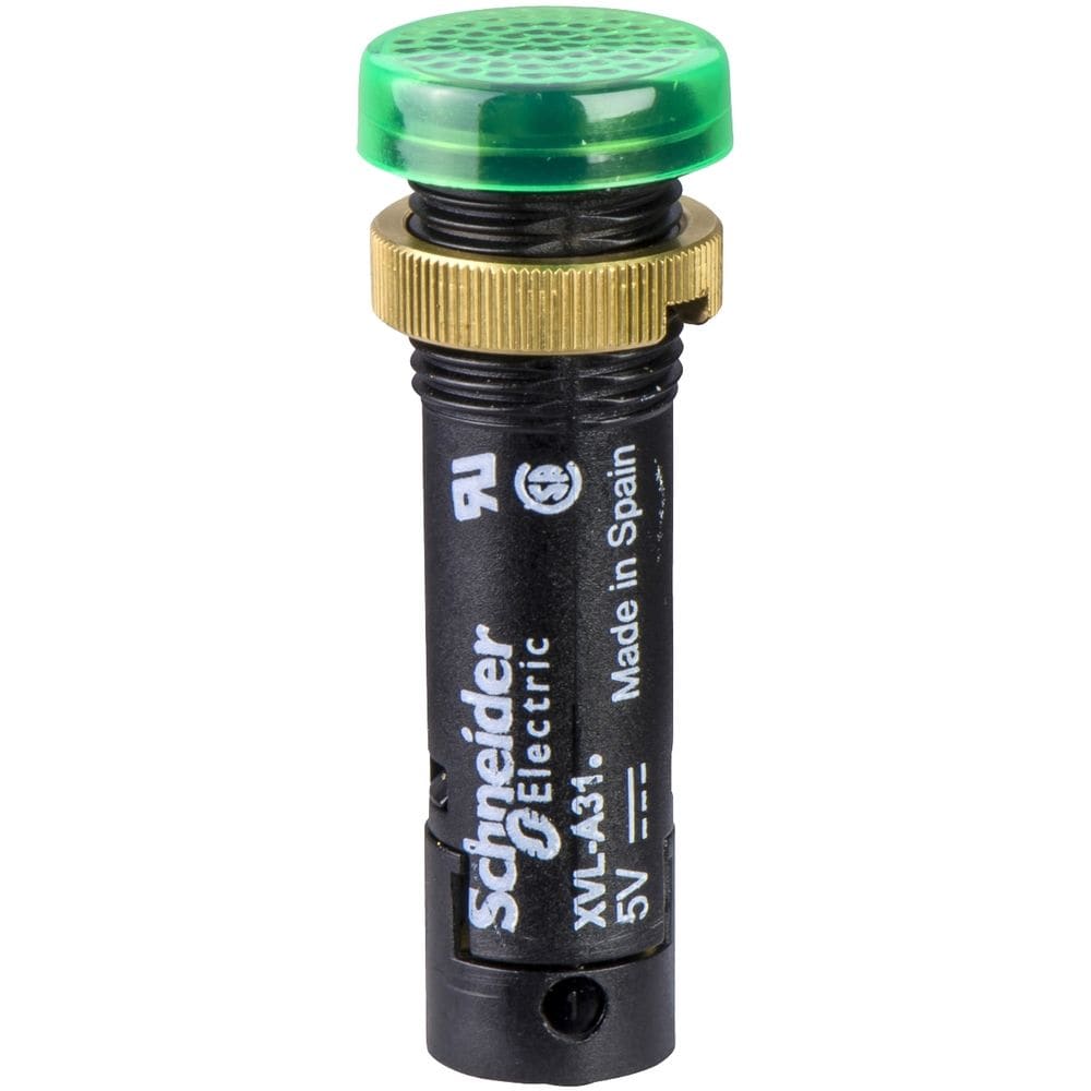 Schneider Automation Controlelamp rond Ø12 - IP40 - groen - ingebouwde LED - 24V - klemmen XVLA333