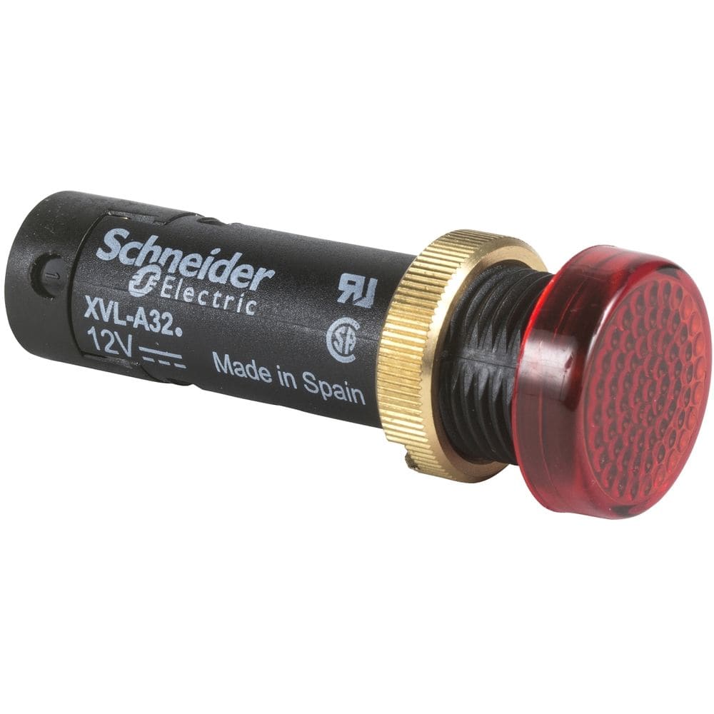Schneider Automation Controlelamp rond Ø12 - IP40 - rood - ingebouwde LED - 24V - klemmen XVLA334