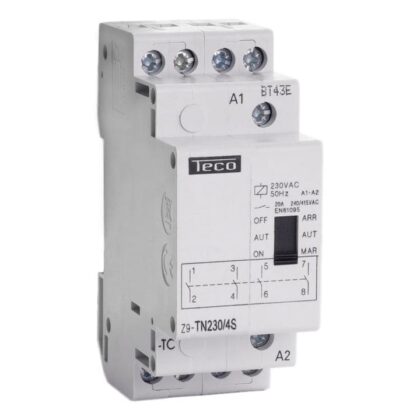 Teco Contactor Dag/Nacht Teco 230VAC 20A 4NO Z9TN2304S