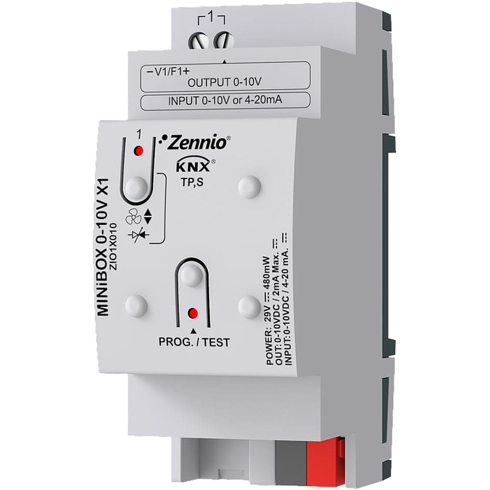 Zennio MINiBOX 0-10V X1 - Multifunctionele analoge KNX actor 1-V ZEZIO1X010