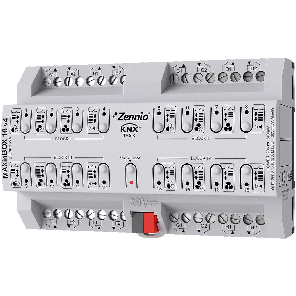 Zennio MAXinBOX 16 v4 - Multifunctionele KNX actor 16-V ZEZIOMB16V4