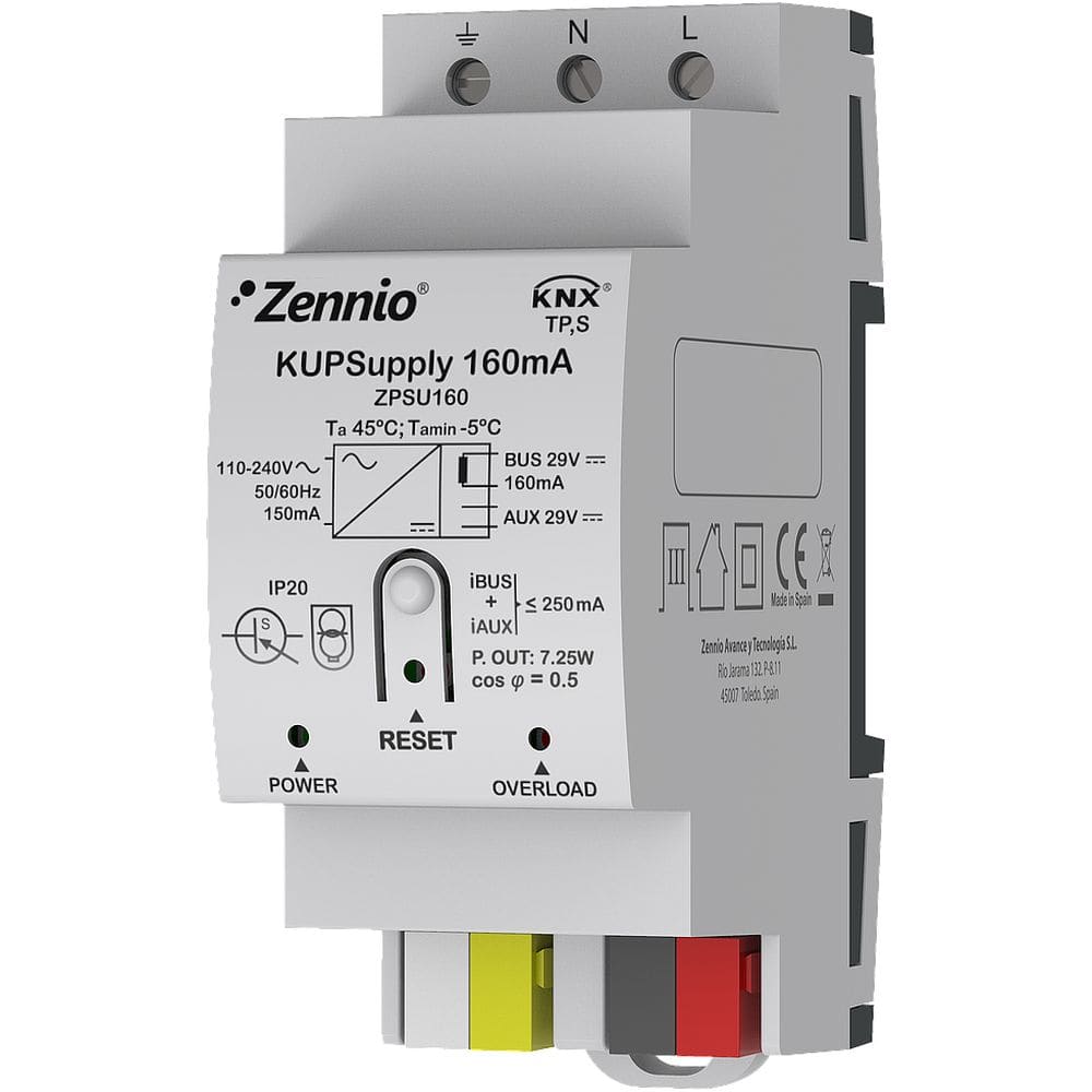 Zennio KUPSupply 160 mA - KNX Voeding 160 mA ZEZPSU160