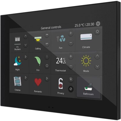 Zennio Z70 v2 (Antraciet) - KNX Touchdisplay 7   met temperatuursensor ZEZVIZ70V2A