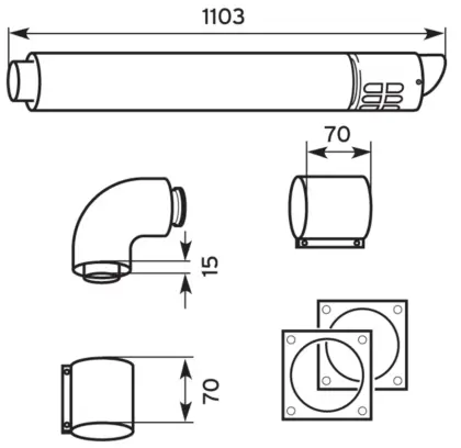 Vaillant 303209 rookgasmuurdoorvoer