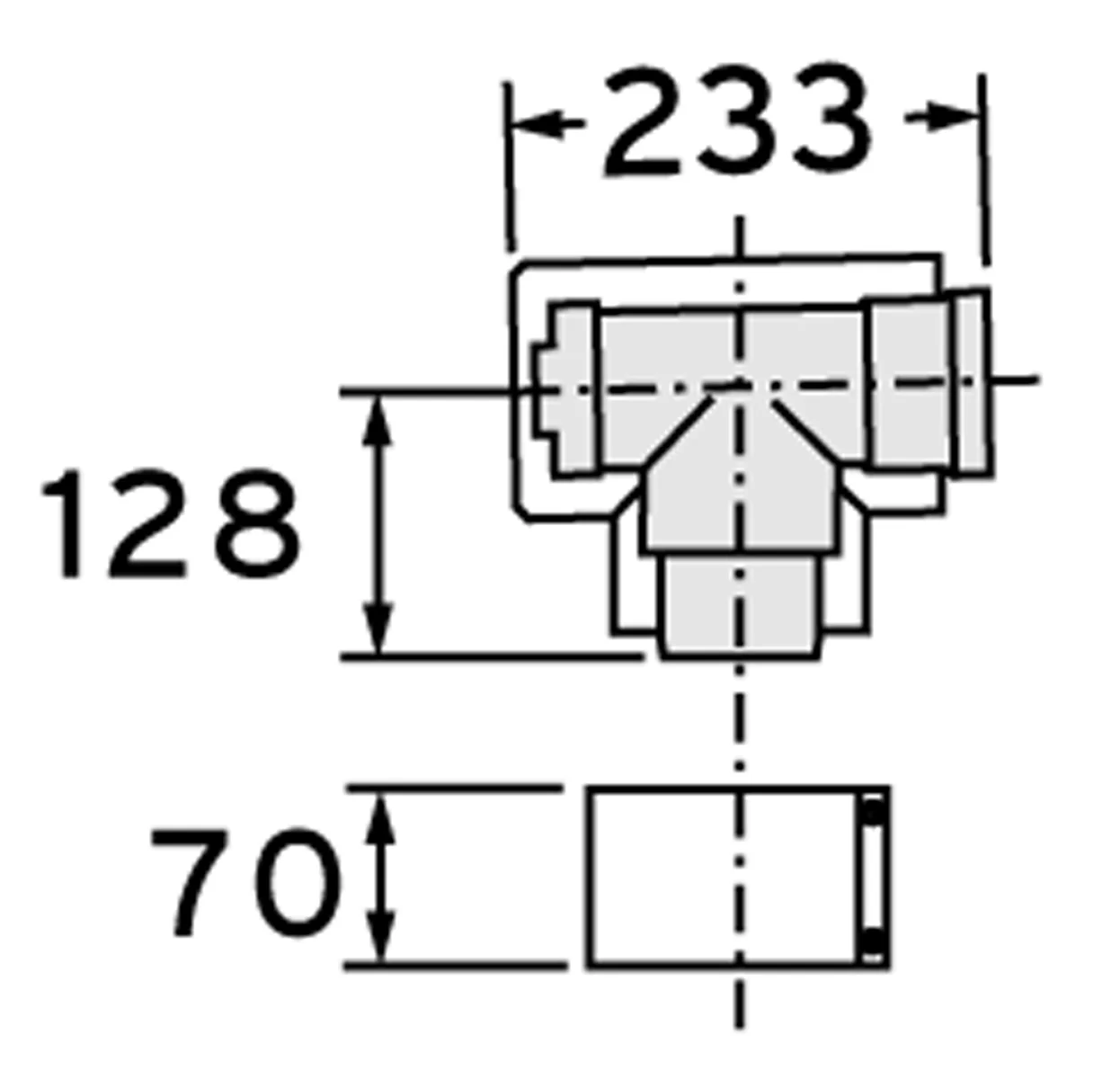 Vaillant 303217 concentrisch rookgas T-stuk