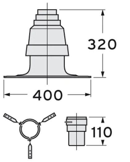 Vaillant 303510 rookgasdakdoorvoer
