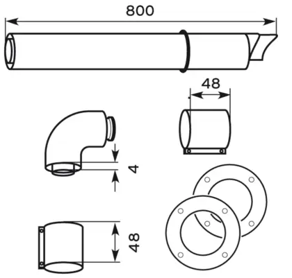 Vaillant 303807 rookgasmuurdoorvoer