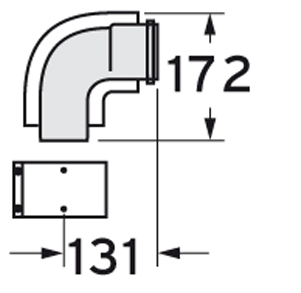Vaillant 303910 concentrische rookgasbocht