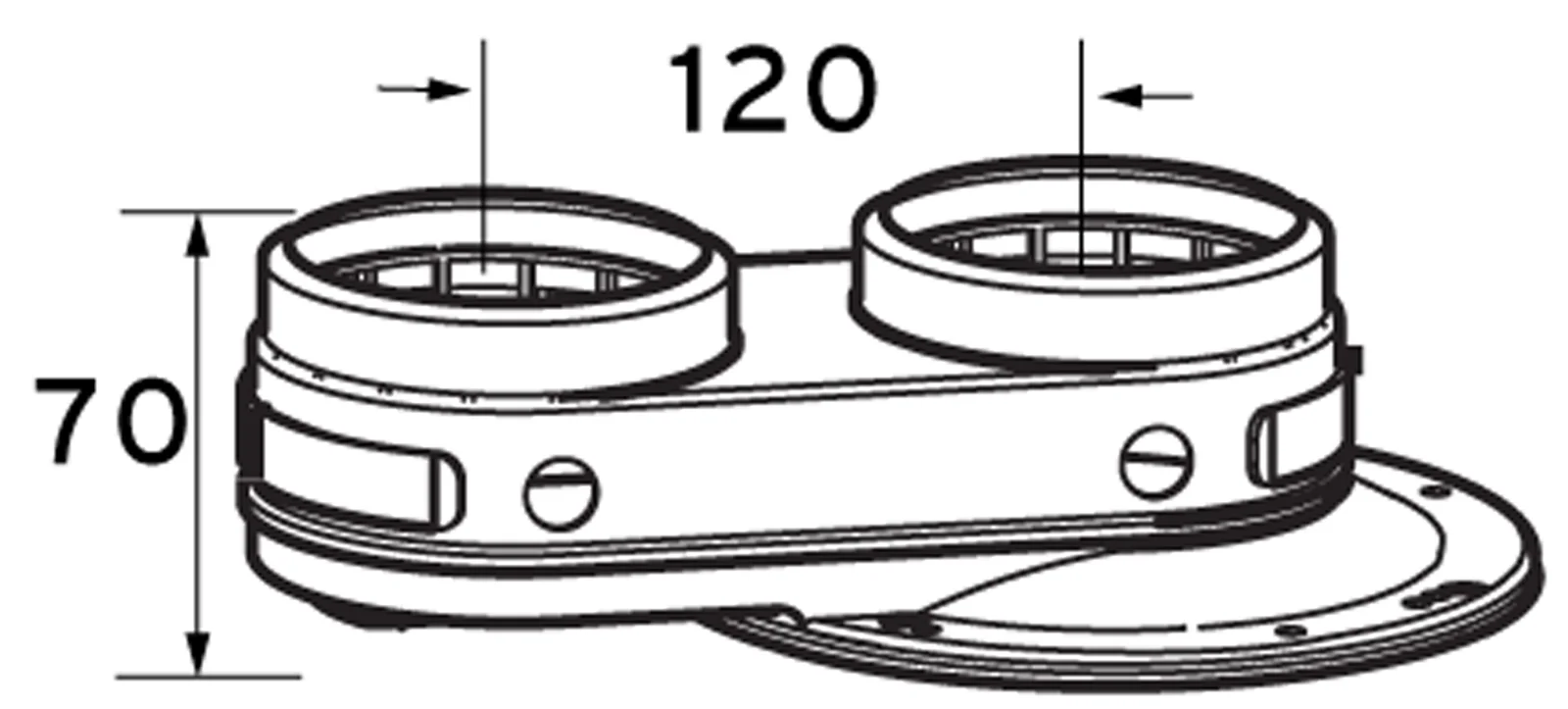 Vaillant 303939 rookgasketeladapter