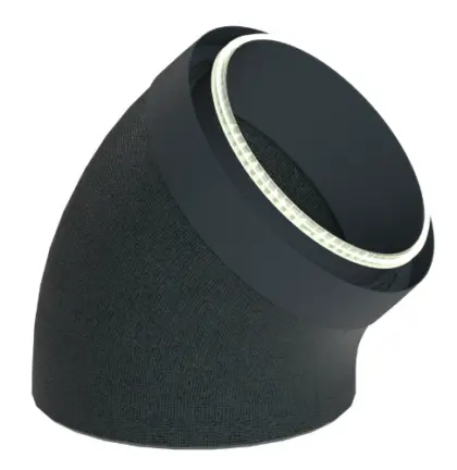 Duco DucoFlex Star geïsoleerde ventiltatiebocht 45° met koppelstuk 180 mm 0000-4911