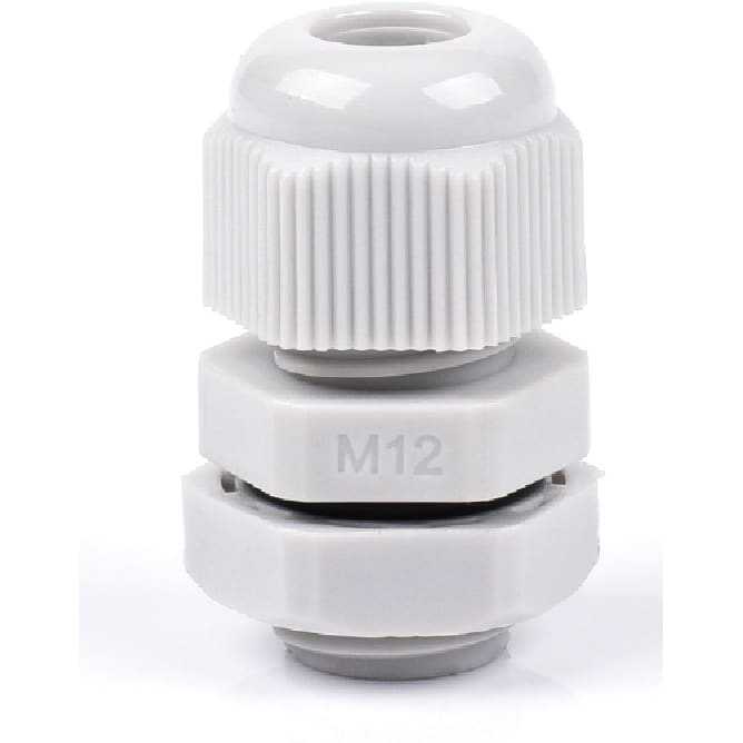 Wartel M12 polyamide lichtgrijs (3 - 5mm) 0004410006