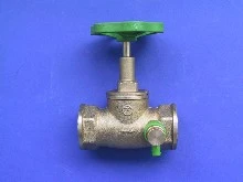 Schlosser 1110 messing afsluitkraan rechte zitting FF 5/4 x 5/4 - met aftap 0011103200001