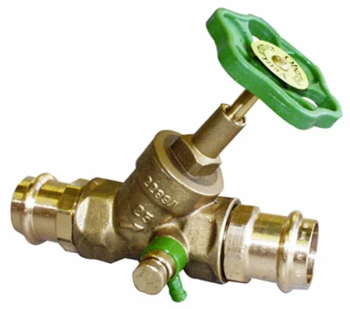 Schlosser 1418 messing pers afsluitkraan schuine zitting FF 22 x 22 - met aftap 0014182200001