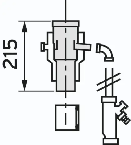 Vaillant Acces adapter 80 x 125 aluminium met condensafvoer 0020202465