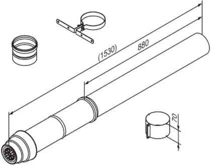 Bulex RGA dakdoorvoer 80/125 mm - zwart 0020257016