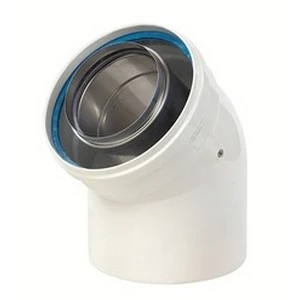 Bulex RGA concentrisch PP/Staal bocht 45° 80/125 mm - prijs per set van 2 stuks 0020257024