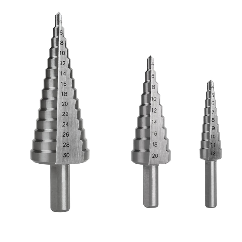 Set 3 trappenboren HSS 4-12mm