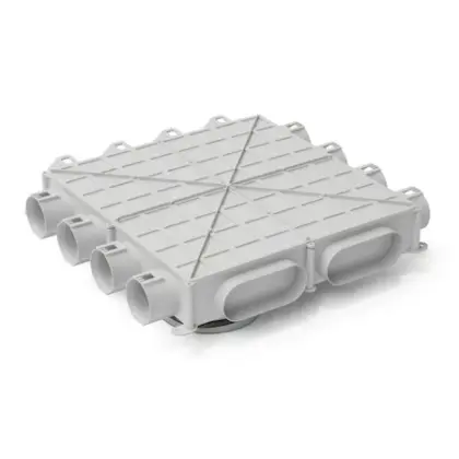 Begetube Profi-Air verdeelkast laag model DN180 - 12 x 63 mm - plat dak 010002112