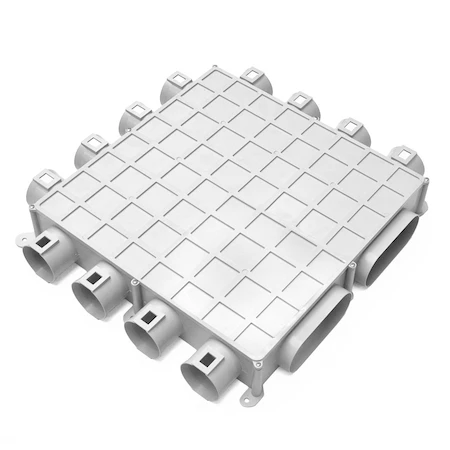 Begetube Profi-Air verdeelkast laag model 2 x ovalduct - 12 x 63 mm 010002212