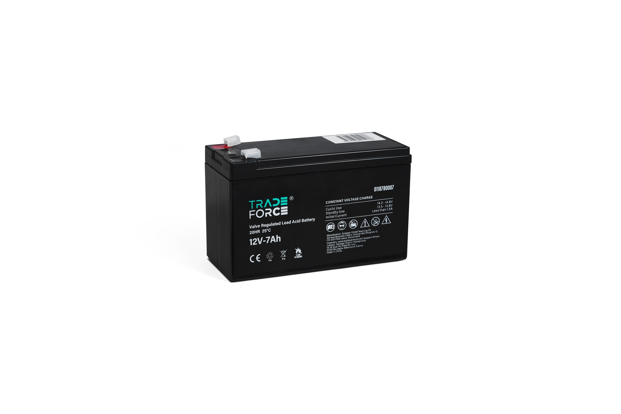 12V 7Ah 20HR loodzuurbatterij met ventiel
