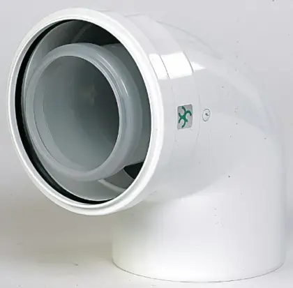 Ubbink Rolux concentrisch PP/Staal bocht 87° 100/150 mm 0120095