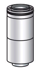 Ubbink CLVkit PP/Galva telescopische buis 125/200 mm (lengte 550/1000mm) 0120734