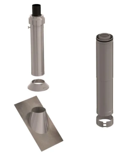 Ubbink CLVkit PP/Galva hellend dak doorvoerkit inox 125/200 mm 0121102