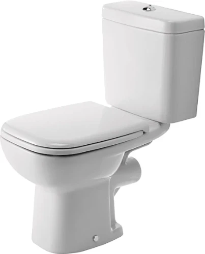 Duravit D-Code staand toilet PACK (onderpot + spoelbak + zitting) uitgang H - wit - B385xD650 mm 0130090001