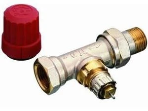 Danfoss RA-N thermostatiseerbare rechte radiatorkraan 3/8 x 3/8 - vernikkeld - met instelbare kv-waarde 013G0032