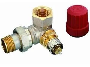 Danfoss RA-N dubbel haakse thermostatiseerbare radiatorkraan rechts 1/2 x 1/2 - instelbare kv-waarde 013G0233